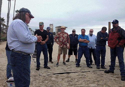 Group Meeting on Beach